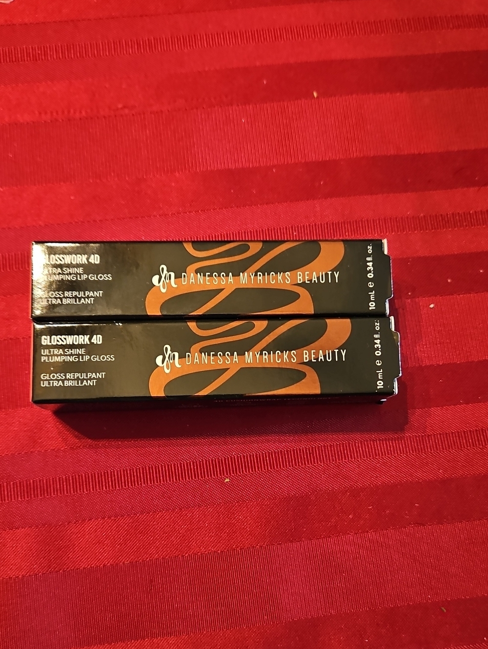 Danessa Myricks Beauty Glosswork 4D Lip Gloss Boxes - Black and Orange